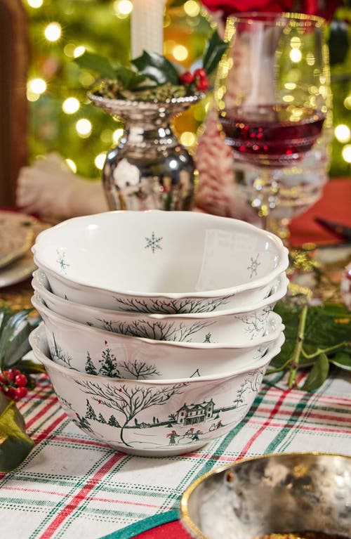 Juliska Country Estate Winter Frolic Ice Cream Bowl In Green