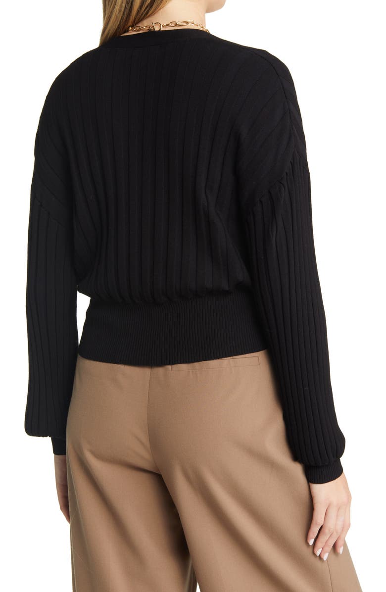 Halogen<sup>®</sup> Ribbed Cotton Cardigan, Alternate, color, 