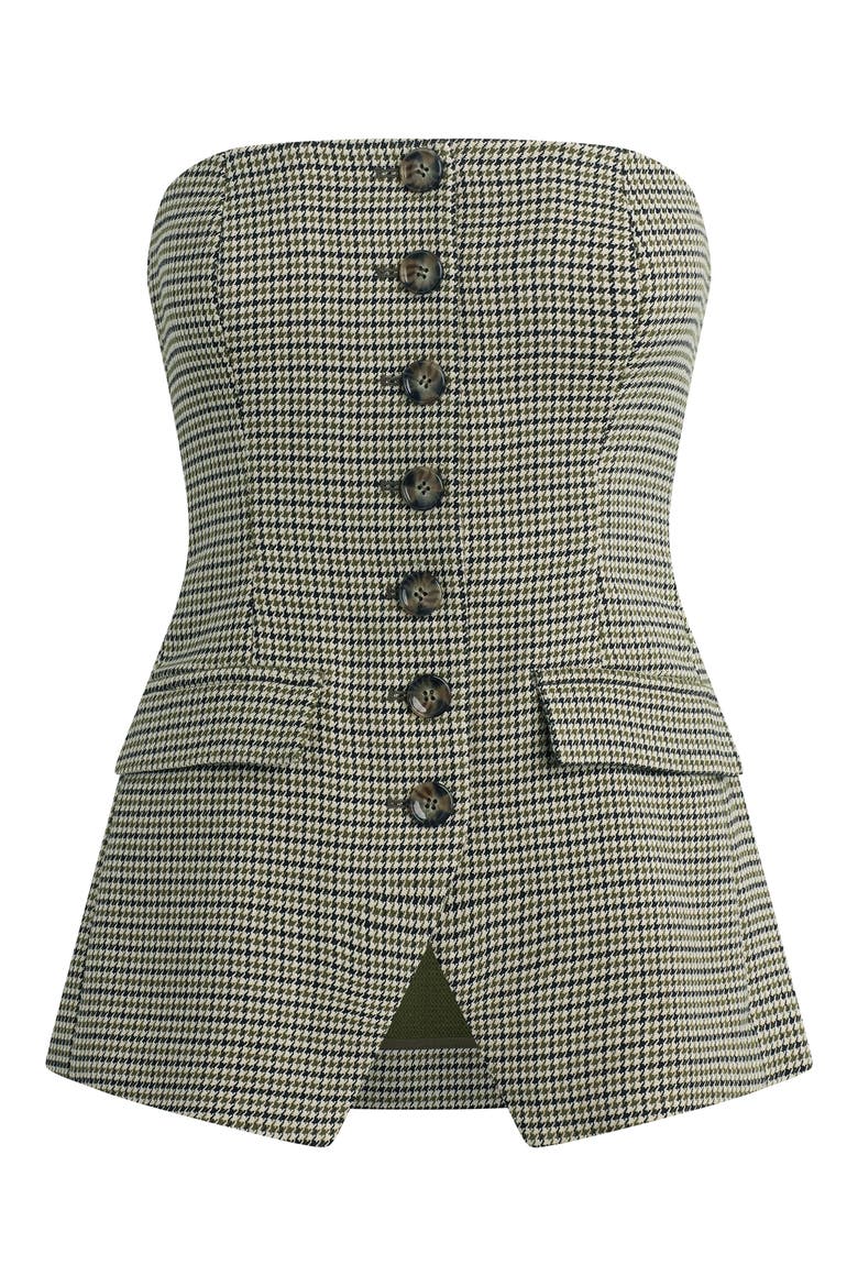 The Phoebe Bustier Top, Alternate, color, CHESIRE HOUNDSTOOTH