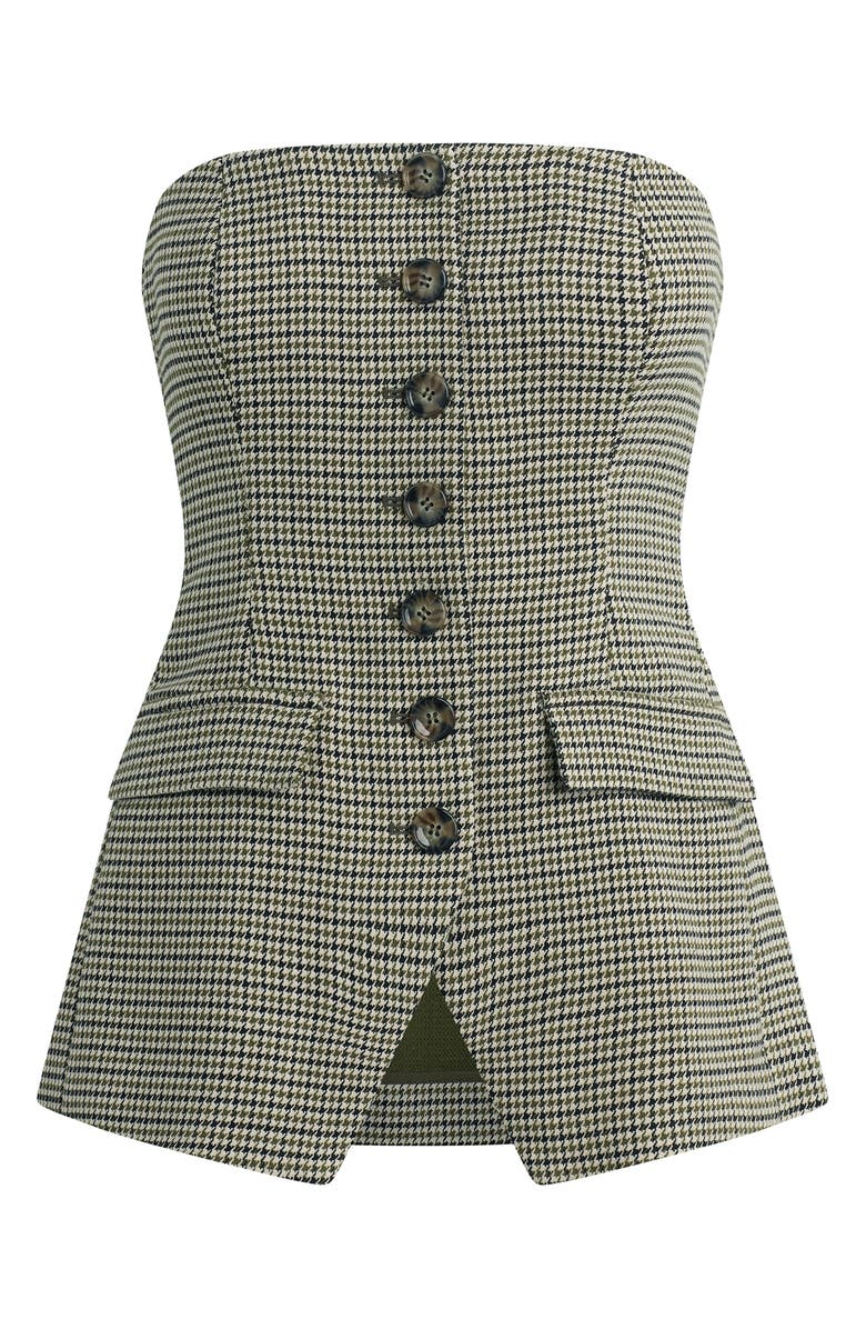 Favorite Daughter The Phoebe Bustier Top, Alternate, color, Chesire Houndstooth