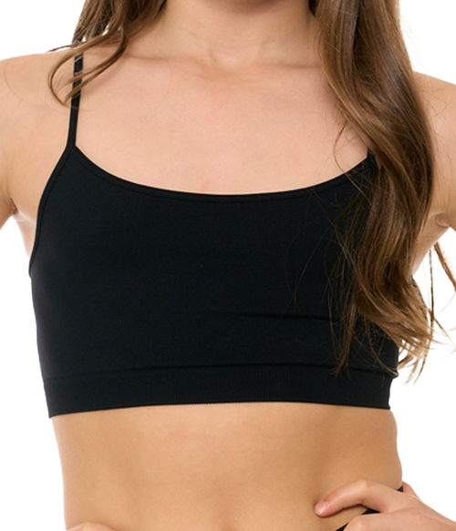 Malibu Sugar Solid Bra Cami In Black