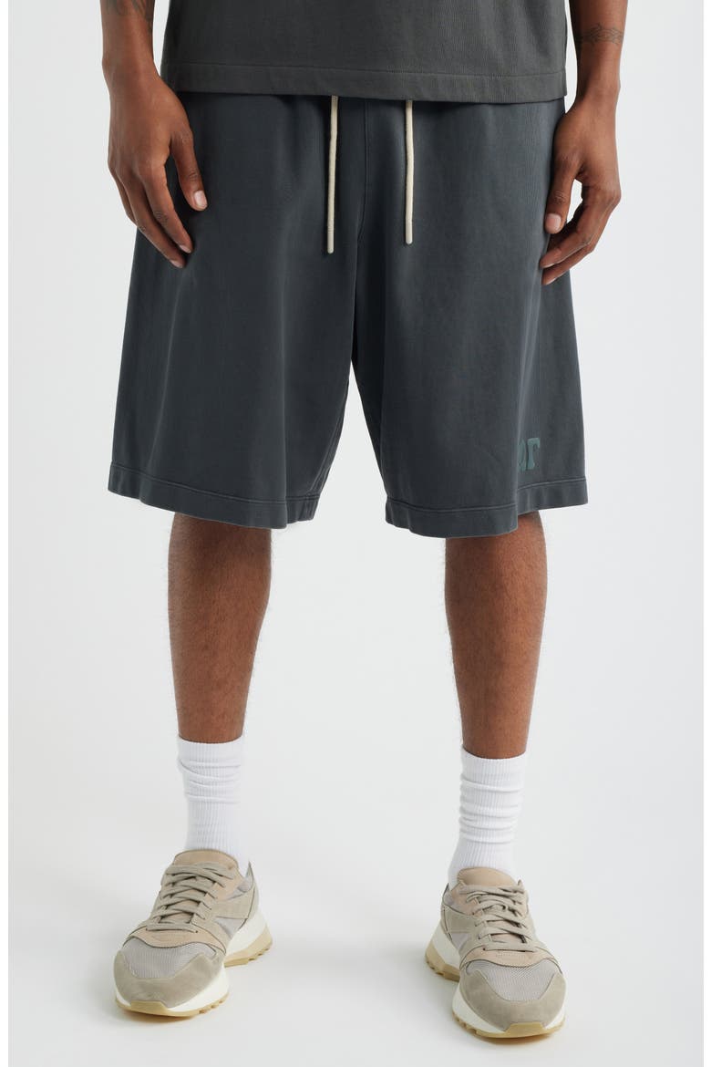 '90s Drawstring Sweat Shorts, Main, color, WASHED IRON GREY
