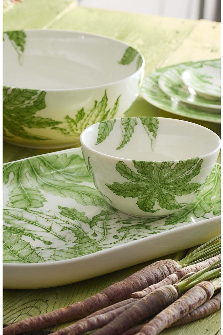 Freya Large Coupe Oval Platter - Porcelain, Alternate, color, GREEN