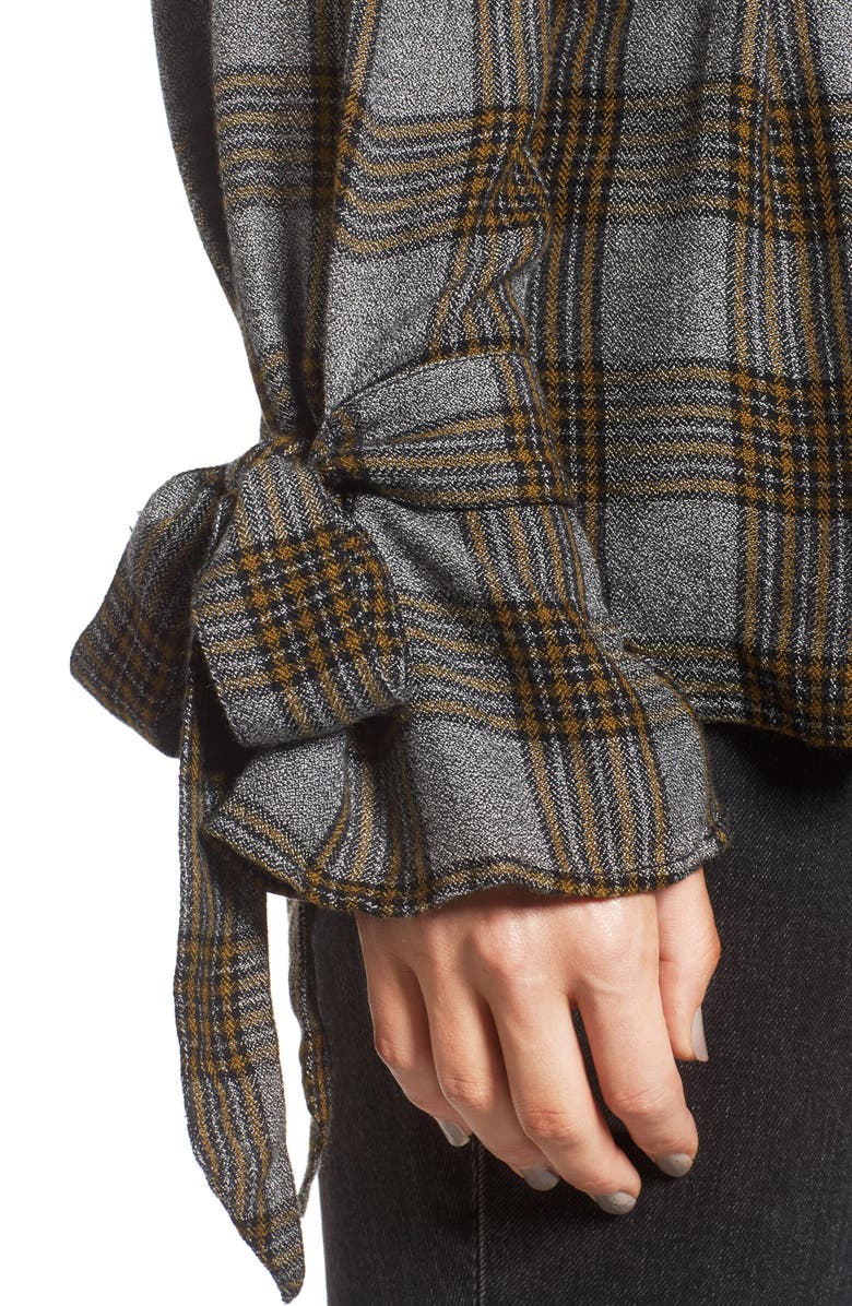 Treasure & Bond x Something Navy Tie Sleeve Top, Alternate, color, 