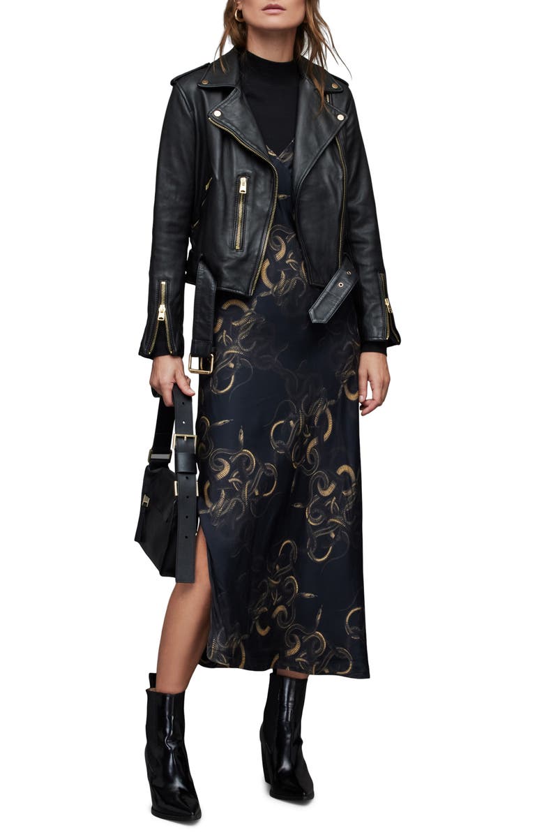 AllSaints Melody Tempest Midi Slipdress, Alternate, color,