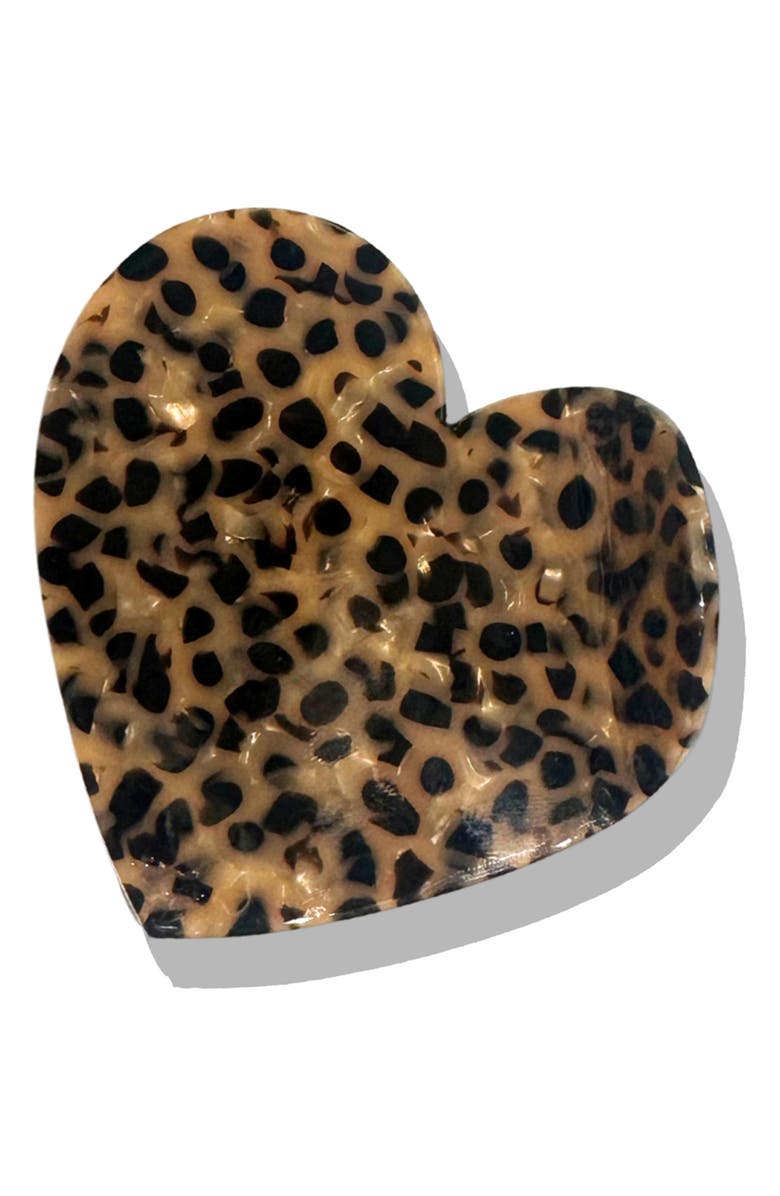 Solar Eclipse Leopard Handmade Claw Clips & Pocket Comb Set, Alternate, color, Brown