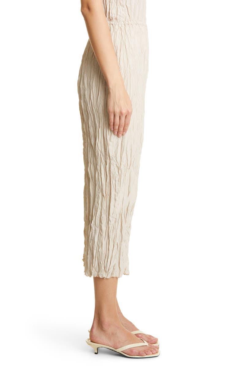 TOTEME Crinkled Silk Midi Skirt, Alternate, color, 