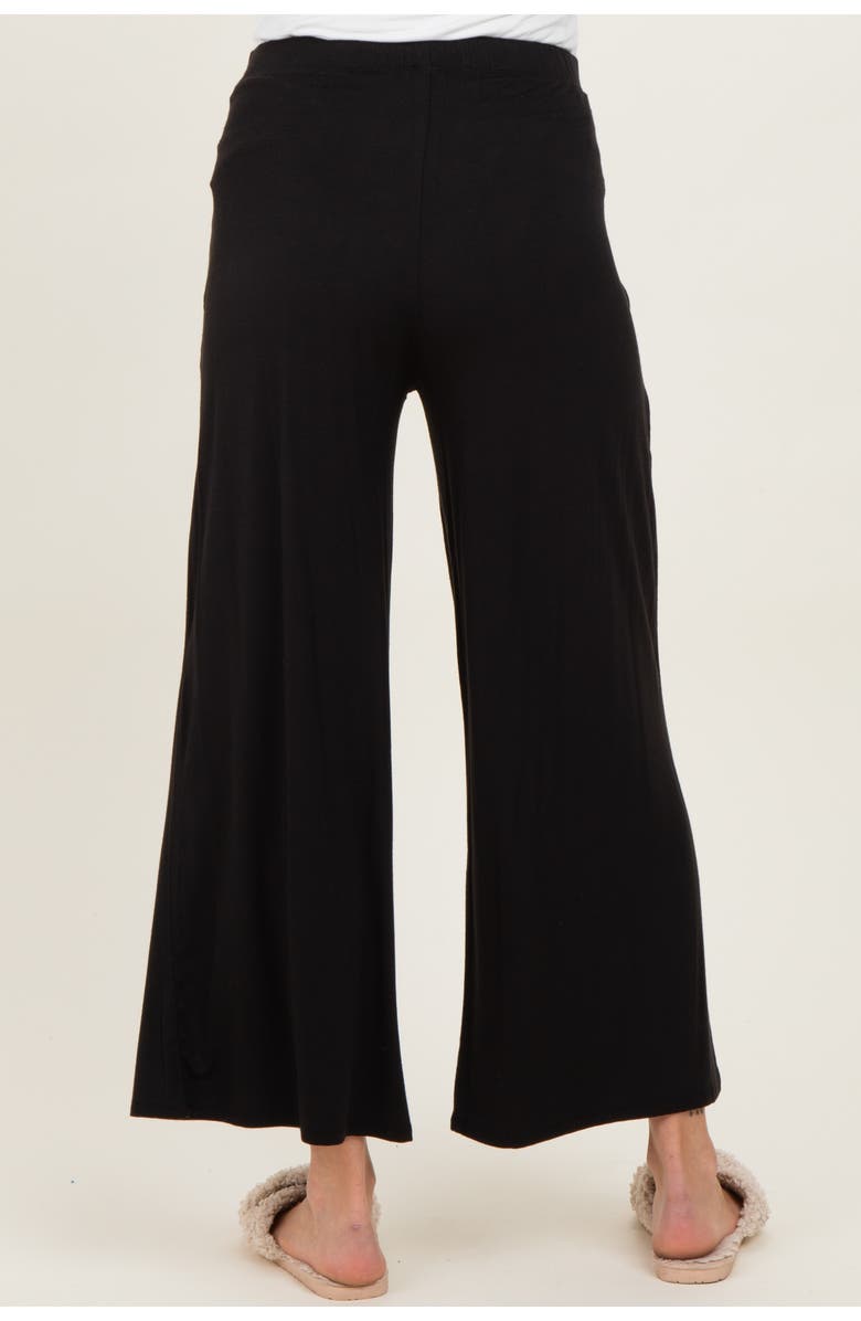 PinkBlush Wide Leg Ankle Lounge Pants, Alternate, color, Black