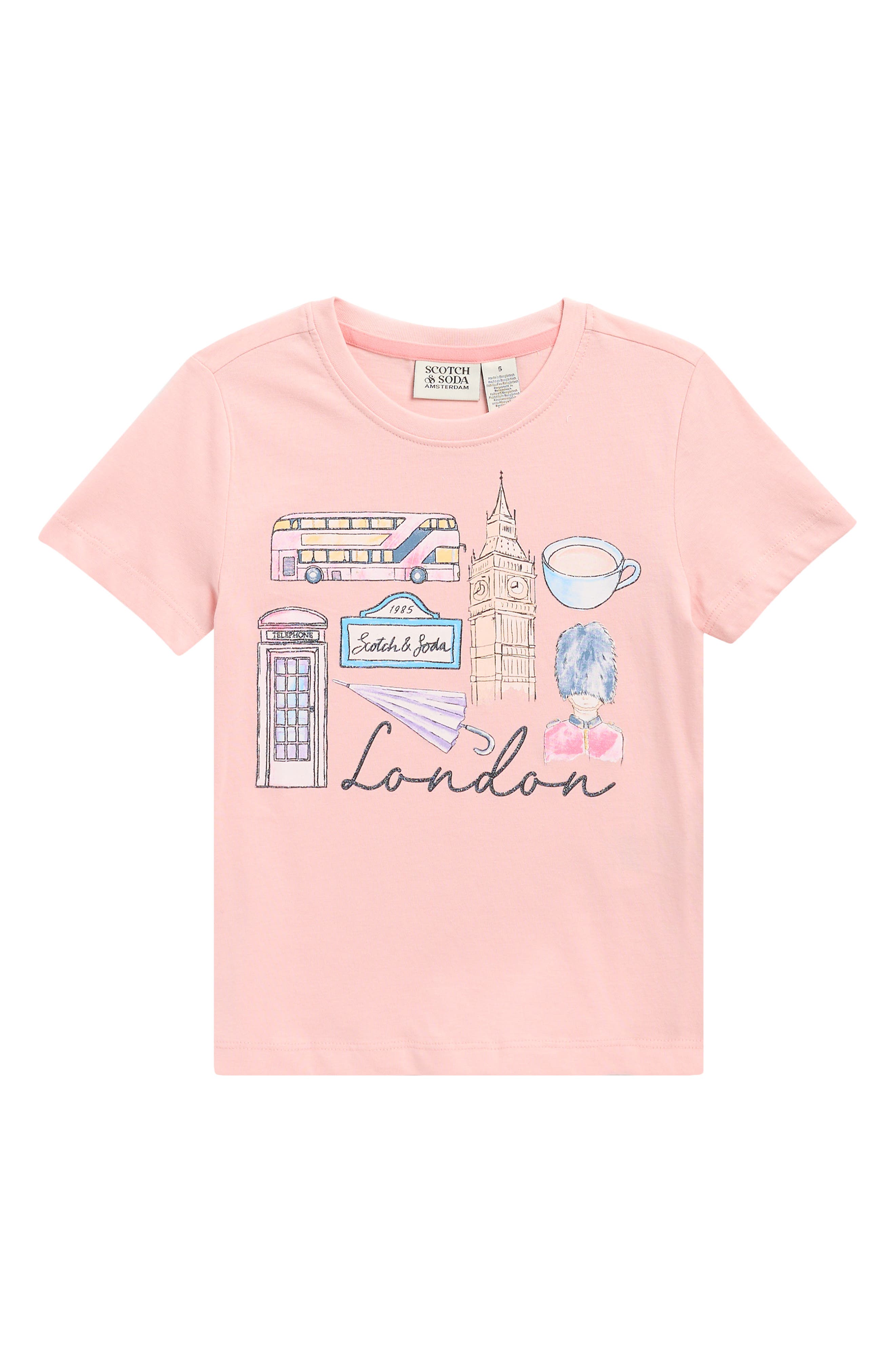 Scotch & Soda Kids' London Logo Graphic T-Shirt