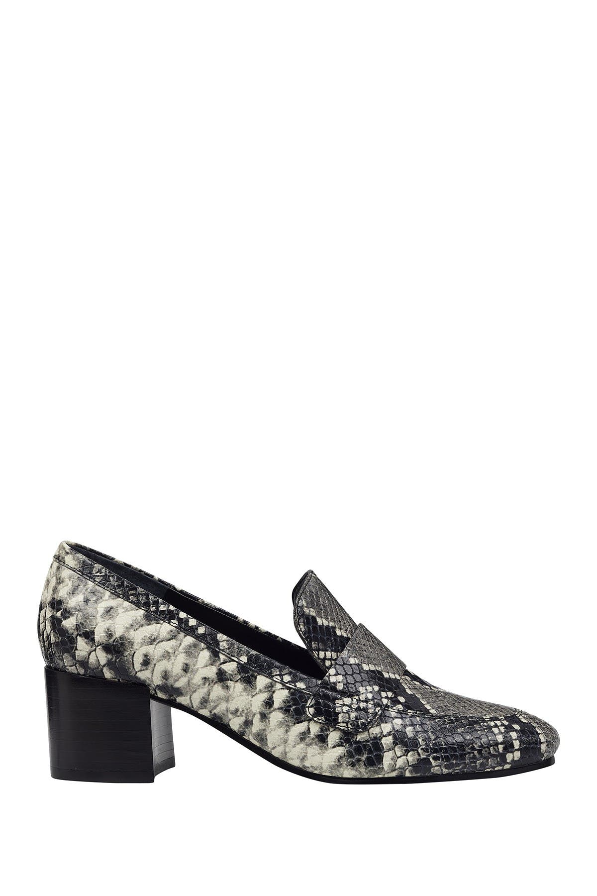 Marc Fisher LTD Hudson Snake Print Block Heel Loafer, Alternate, color, 