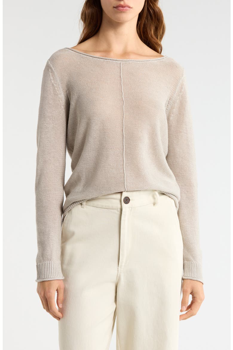 Cedar Linen Sweater, Main, color, NATURAL