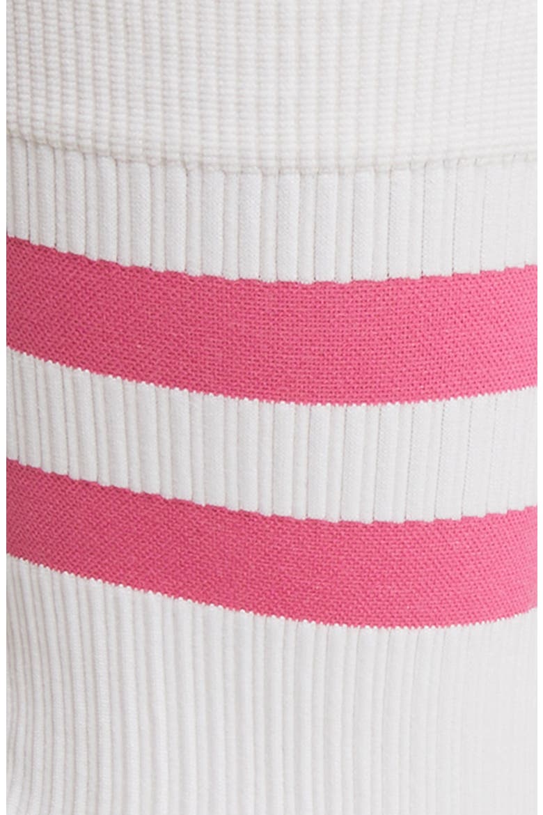 Ribbed Compression Crew Socks, Alternate, color, WHITE PINK STRIPE