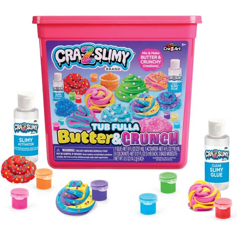 Cra Z Slimy Tub Fulla Butter & Crunch Diy Slime Kit, Kids 6+