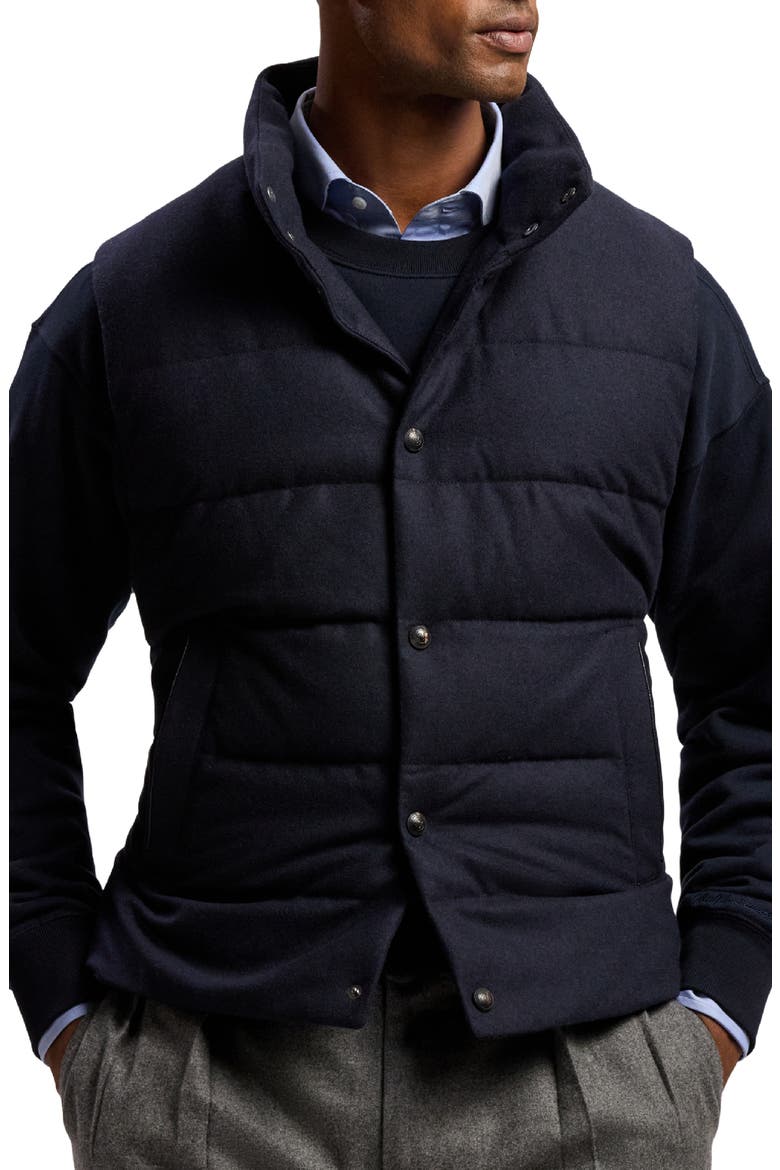 Whitwell Cashmere Down Puffer Vest, Main, color, NAVY