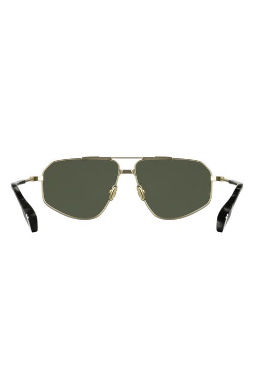 Canada Goose 61mm Polarized Aviator Sunglasses In Matte Gold