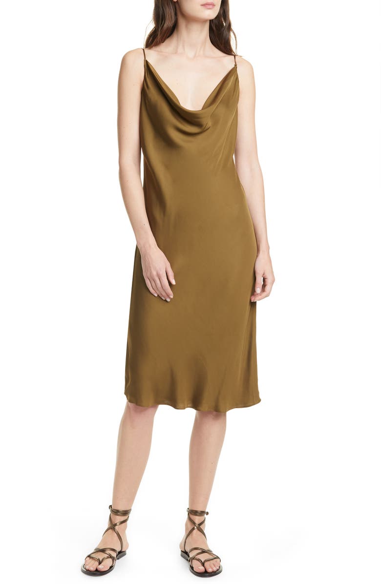 FRAME Cowl Neck Slipdress, Main, color,