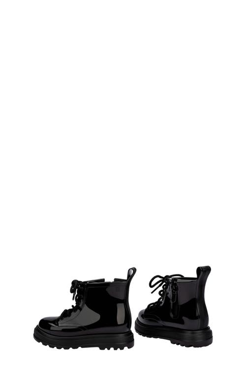 Mini Melissa Kids' Coturno Combat Boot In Black