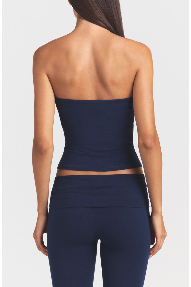 Stretch Cotton Jersey Tube Top, Alternate, color, NAVY
