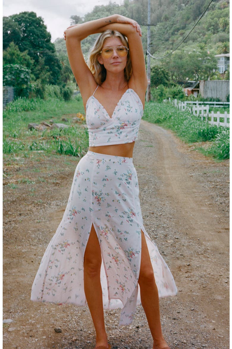 x The Salty Blonde Peachy Keen Maxi Skirt, Alternate, color, PEO-PEONY