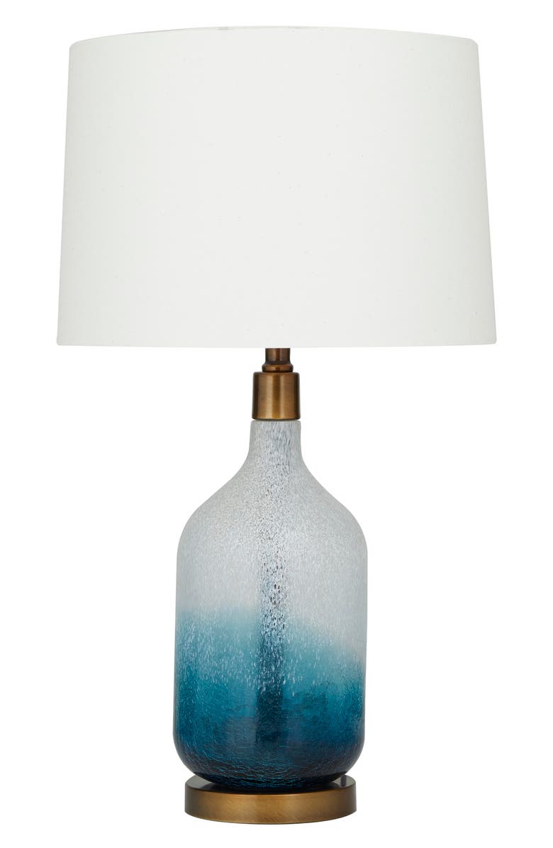 GINGER BIRCH STUDIO Blue Glass Coastal Table Lamp, Main, color,
