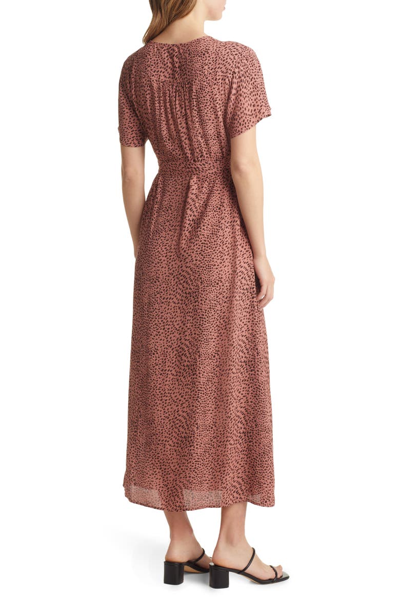 Maternity Wrap Dress, Alternate, color, RUST