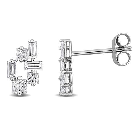 Lab-Grown Diamond Open Cluster Earrings 14k