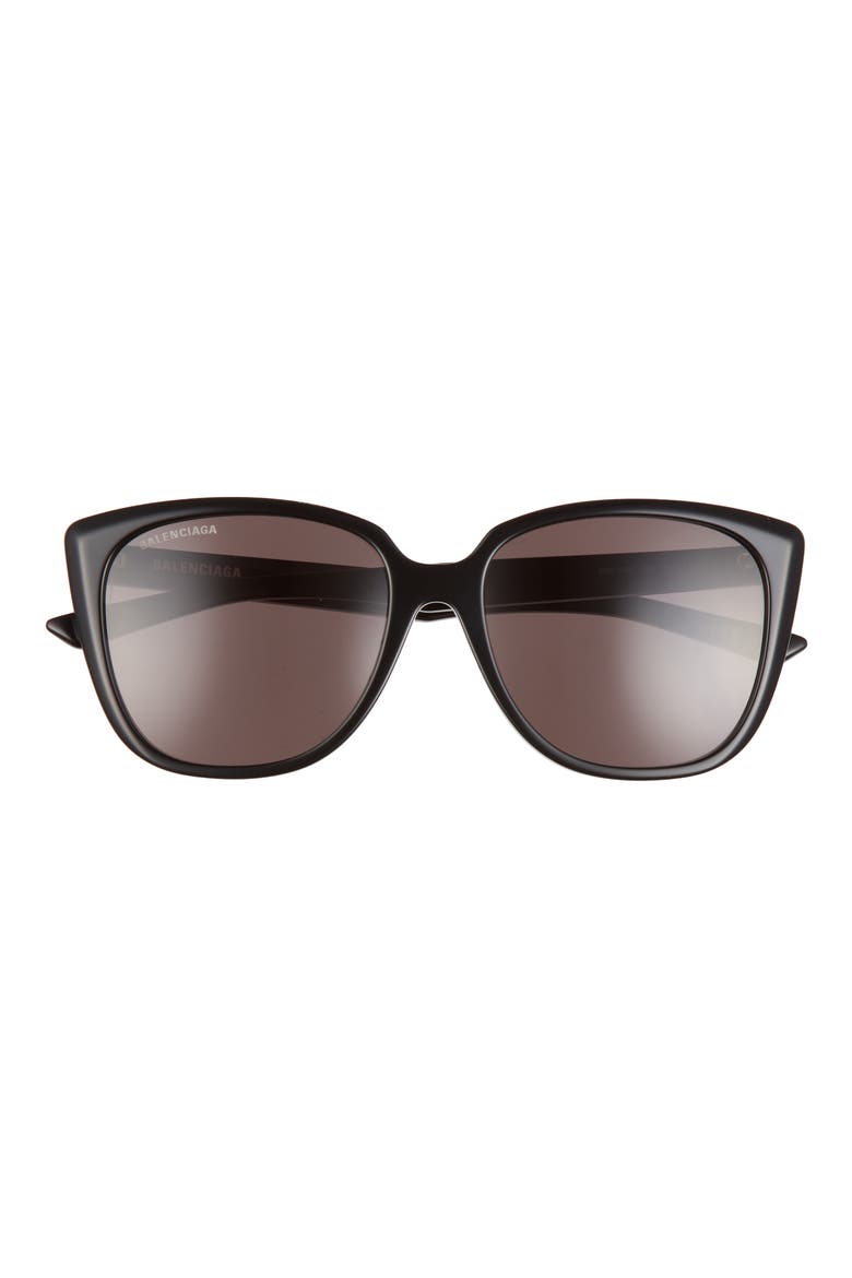 57mm Square Sunglasses, Main, color, BLACK BLACK GREY
