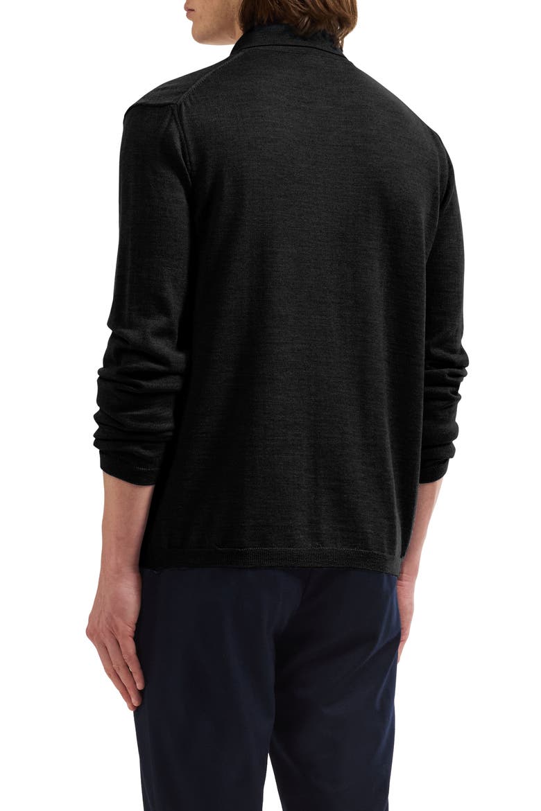 Alistair Merino Wool Cardigan, Alternate, color, BLACK