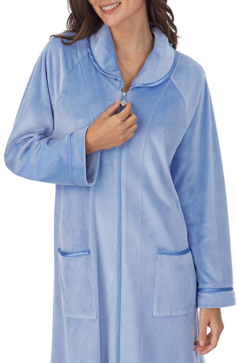 Eileen West Zip-Up Longline Robe, Alternate, color, Peri