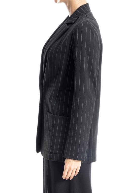 MAX STUDIO MAX STUDIO ONE-BUTTON DOUBLE KNIT BLAZER 