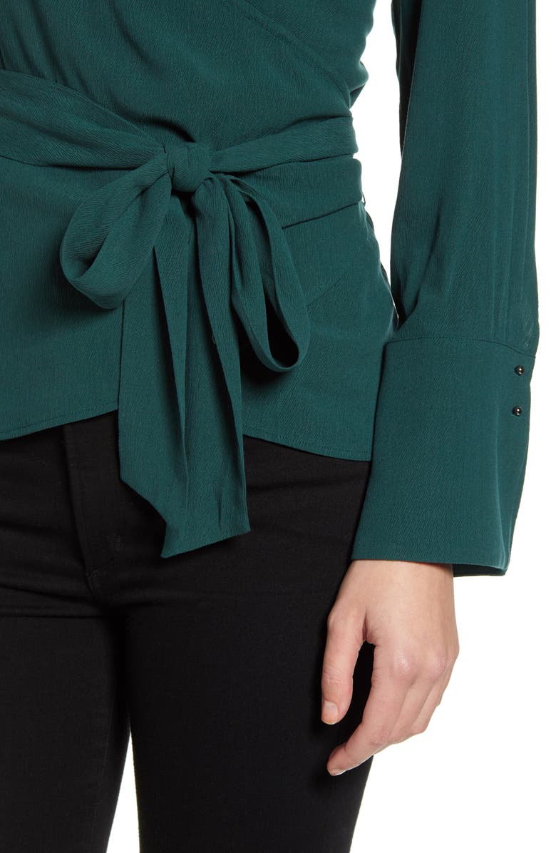 Chelsea28 Long Sleeve Wrap Blouse, Alternate, color, 