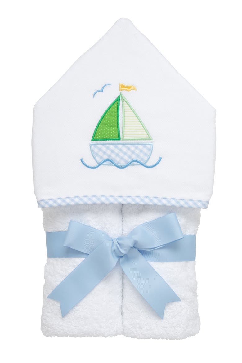 Classic Adventures Everykid Towel, Main, color, Blue Sailboat
