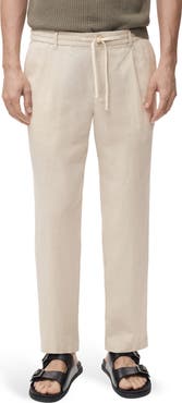 MANGO Slim Fit Pants with Drawstring Waist