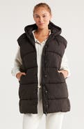 Zella Longline Hooded Puffer Vest