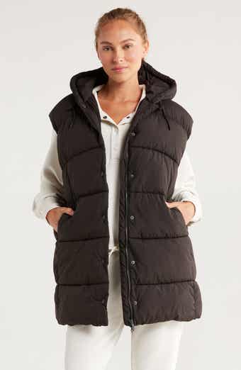 Zella Longline Hooded Puffer Vest