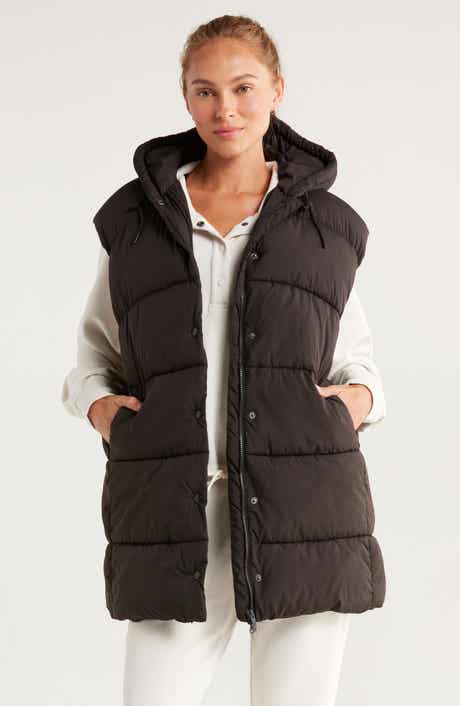 Zella Longline Hooded Puffer Vest