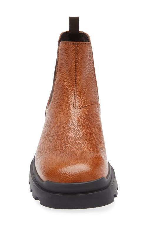 Prada Lug Sole Chelsea Boot In Brown