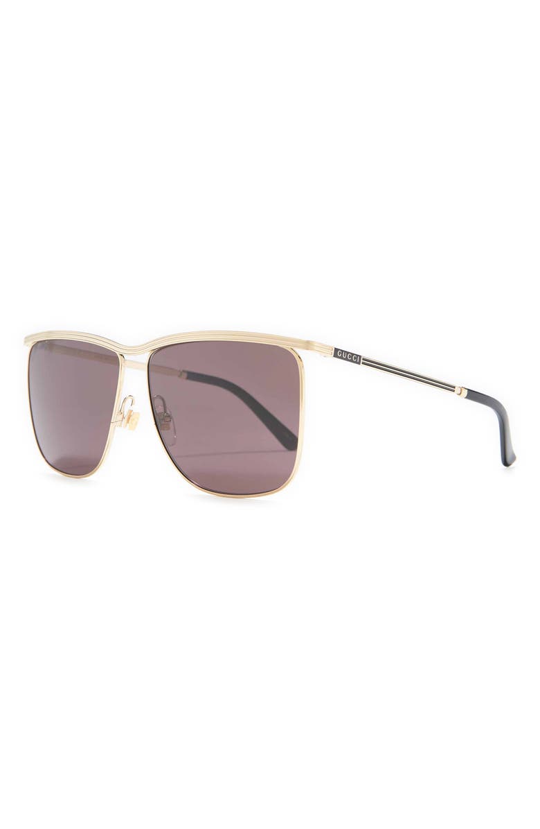 Gucci 62mm Square Top Sunglasses, Alternate, color,
