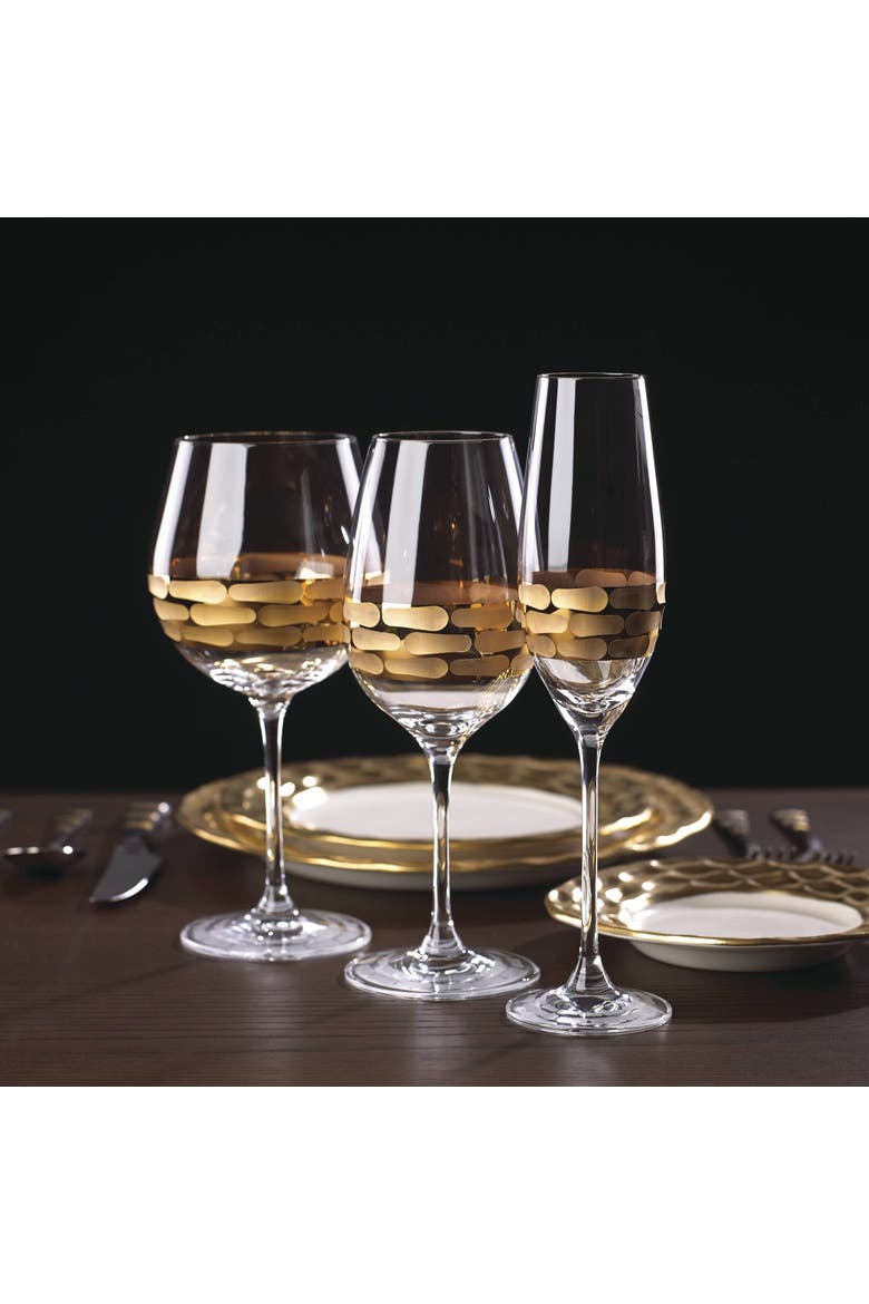 Truro Gold White Wine Set of 2, Alternate, color, clear/gold