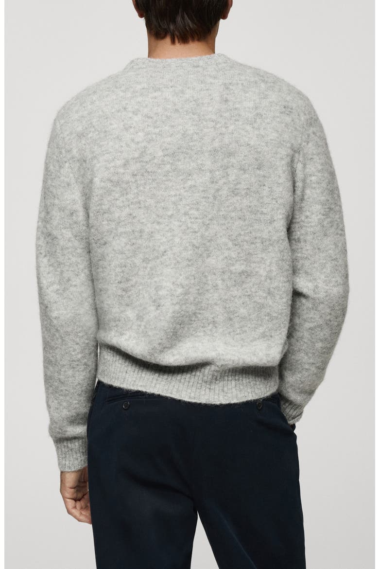 Crewneck Knit Sweater, Alternate, color, GREY
