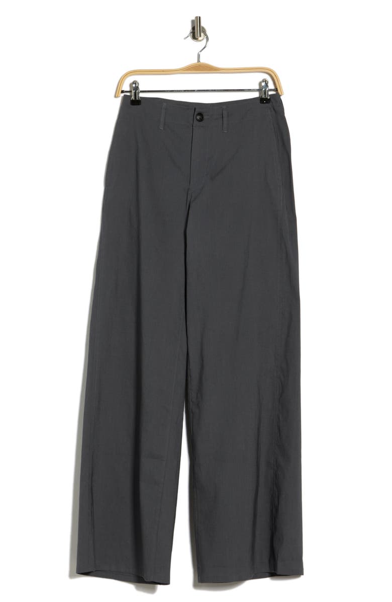rag & bone Serena Linen High Rise Trousers, Main, color, Fut Grey