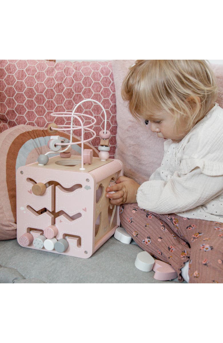 Label Label 5In1 Wooden Activity Cube Shape Sorter, Ages 1+, Alternate, color, 