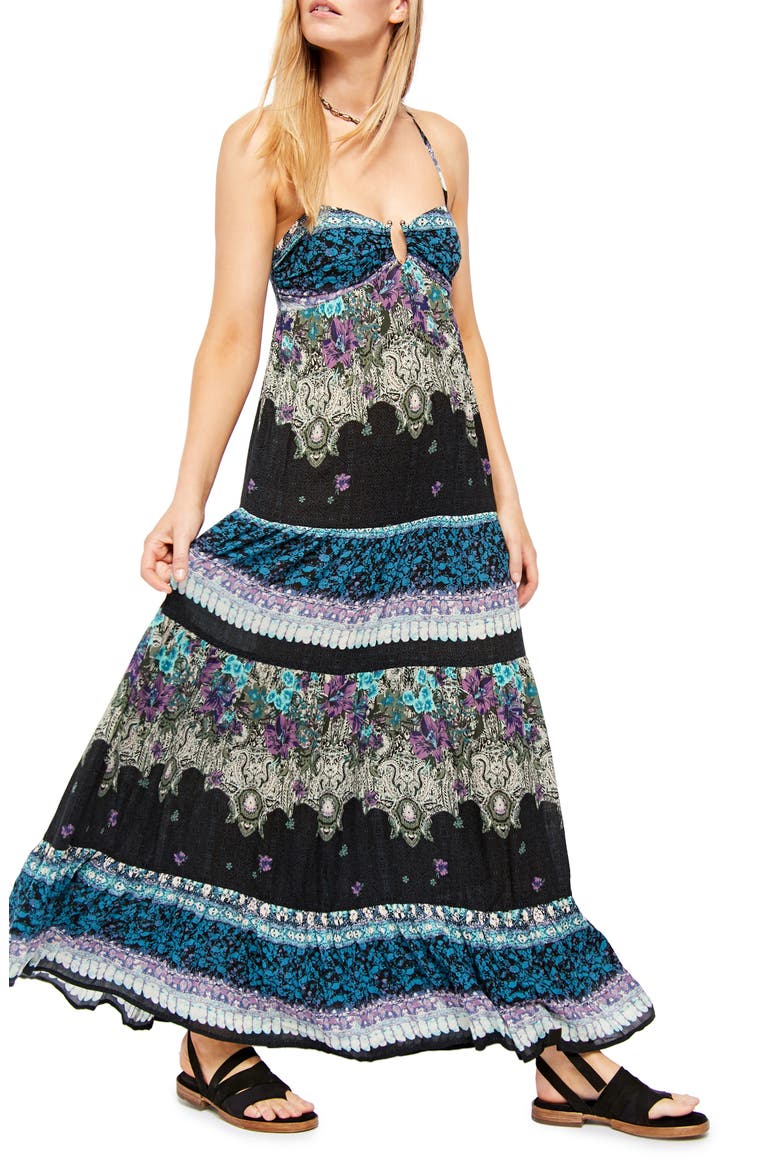 Give a Little Sleeveless Maxi Dress, Main, color, BLACK