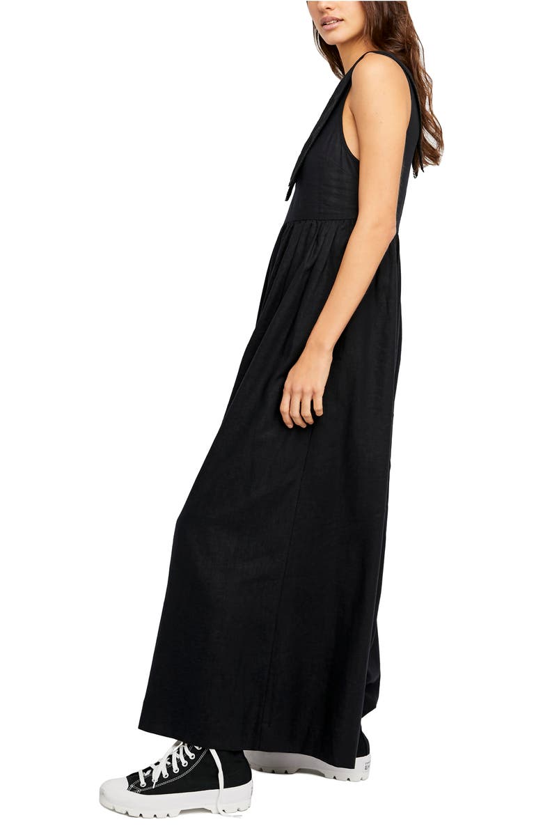 Free People Big Love Wide Leg Linen Blend Jumpsuit, Alternate, color,