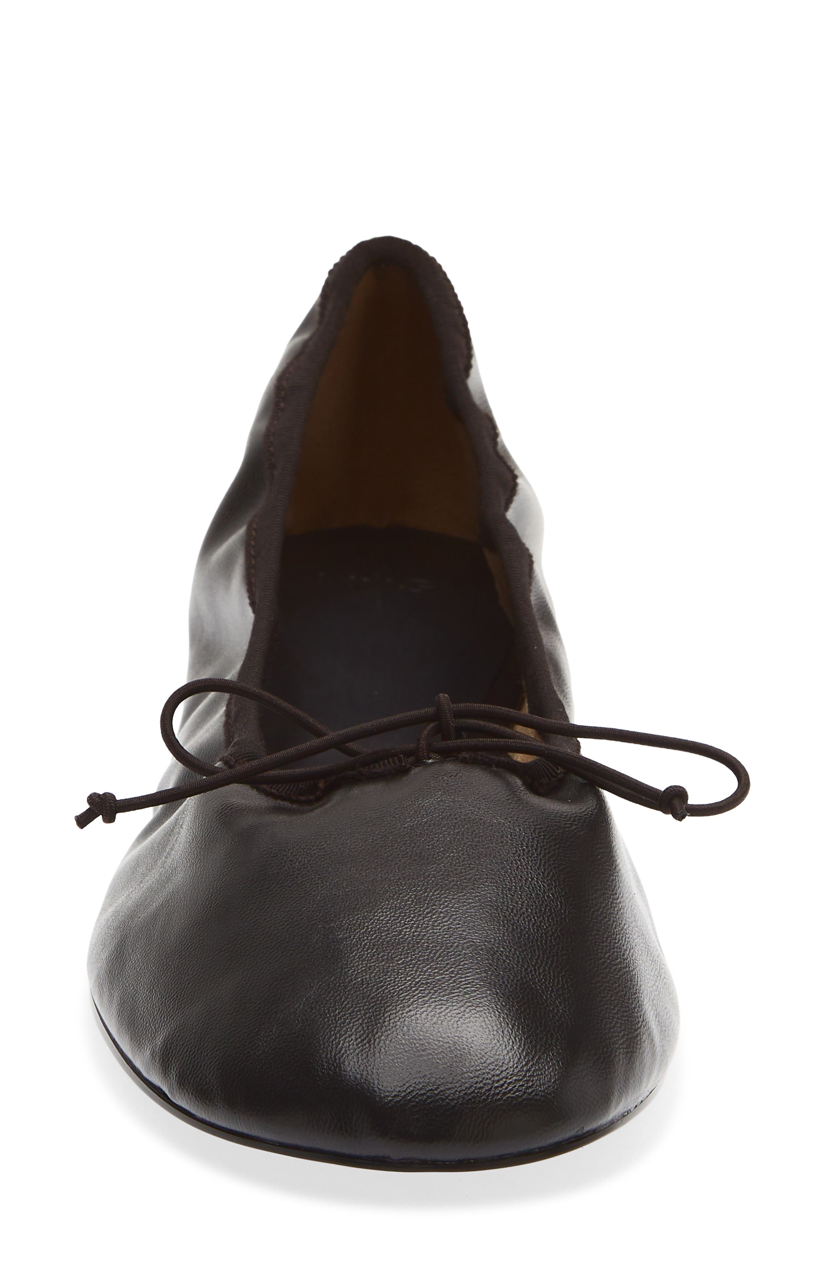 Rio Faux Leather Ballet Flat, Alternate, color, CHOCOLATE