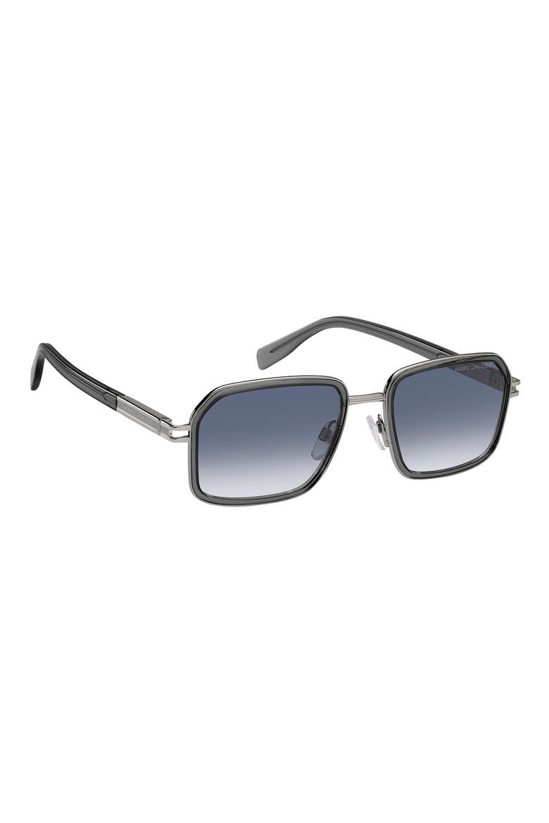 54mm Gradient Square Sunglasses, Alternate, color, RUTHENIUM GREY/ DK BLUE SF