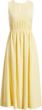 MOON RIVER Sleeveless Keyhole Midi Dress