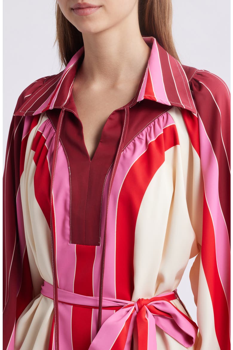 Elisa Long Sleeve Minidress, Alternate, color, RED MULTI