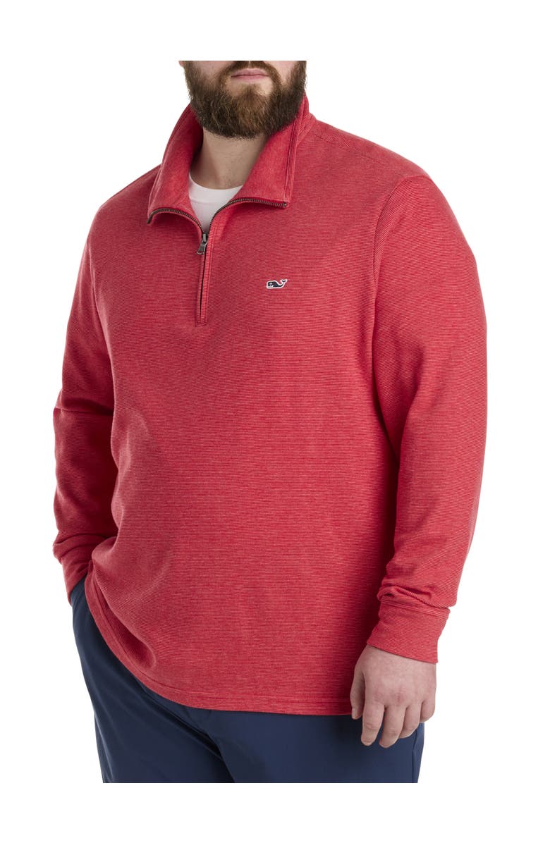 vineyard vines Big & Tall Saltwater 1/4-Zip Pullover, Alternate, color, Red Velvet
