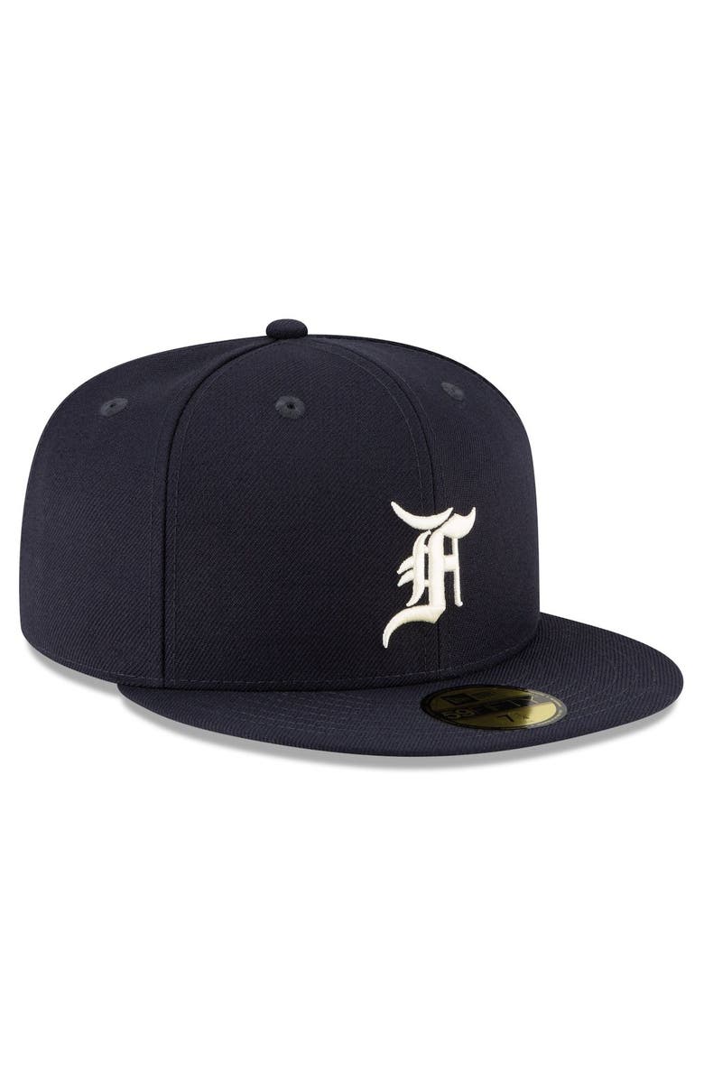 New Era x Fear of God Men's New Era Navy MLB Fear of God Essentials 59FIFTY Fitted Hat, Alternate, color,